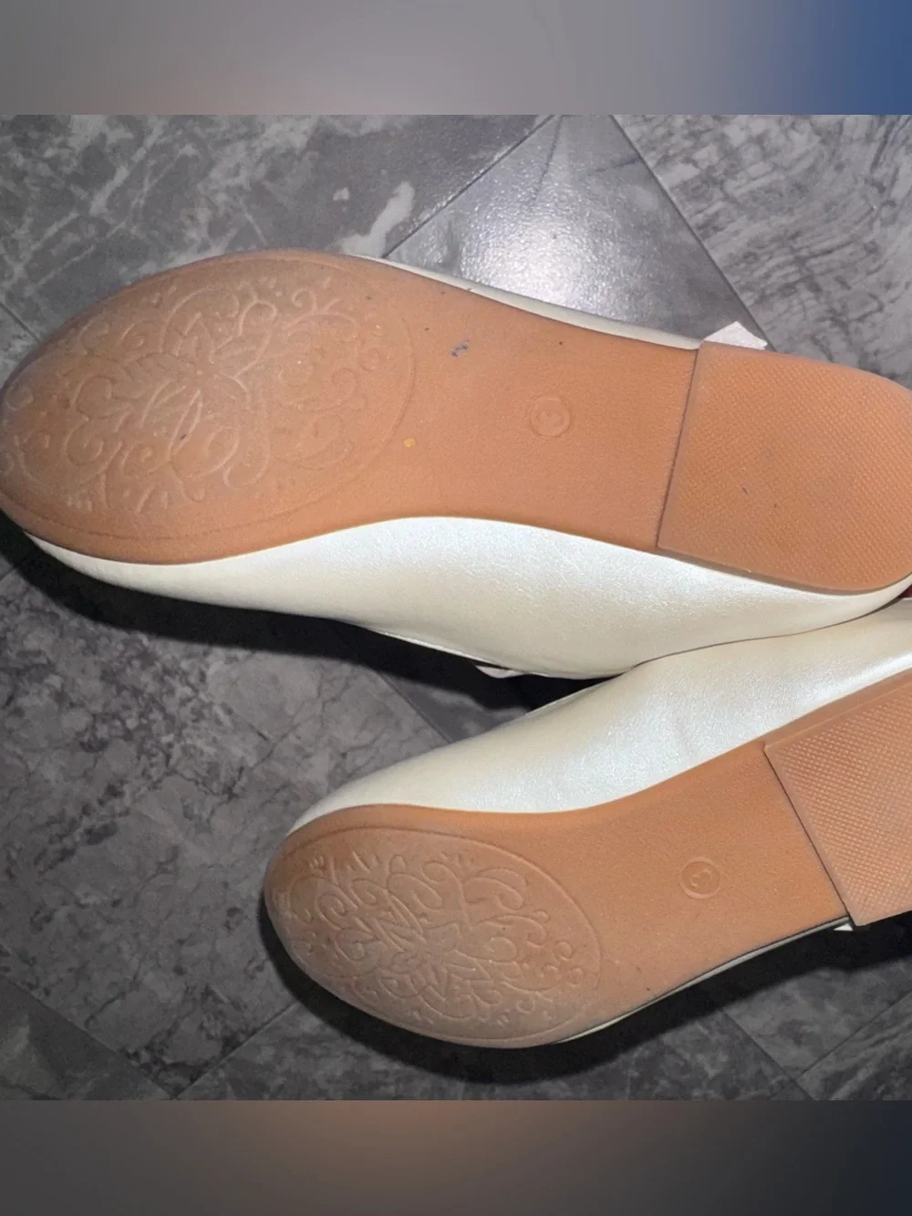 Parrosoo Girls Size 3 Champagne Metallic Double Strap Mary Jane Shoes